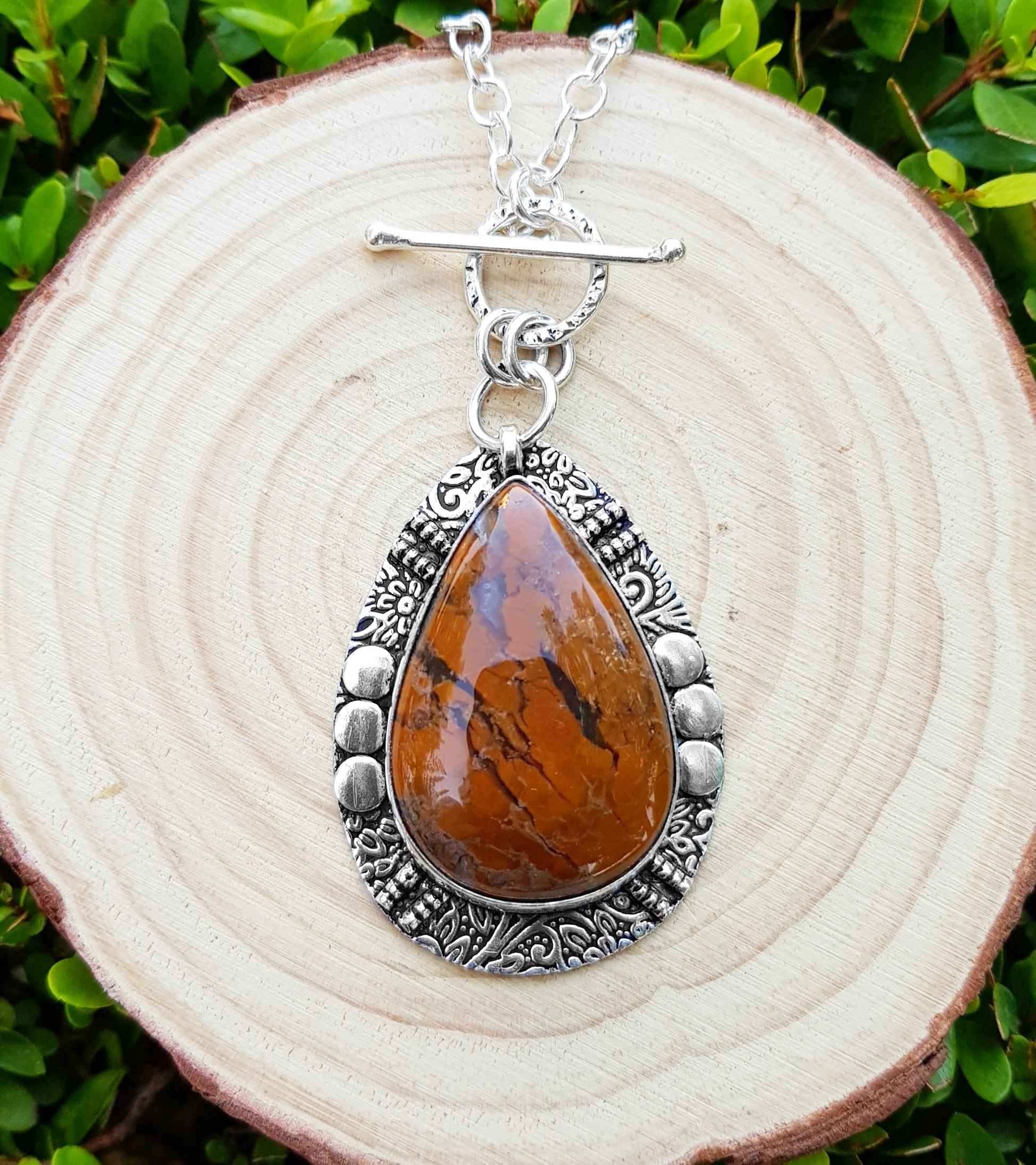 Mexican Laguna Lace Agate Statement Necklace In Sterling Silver Boho Gemstone Necklace One Of A Kind Gift Unique Jewellery