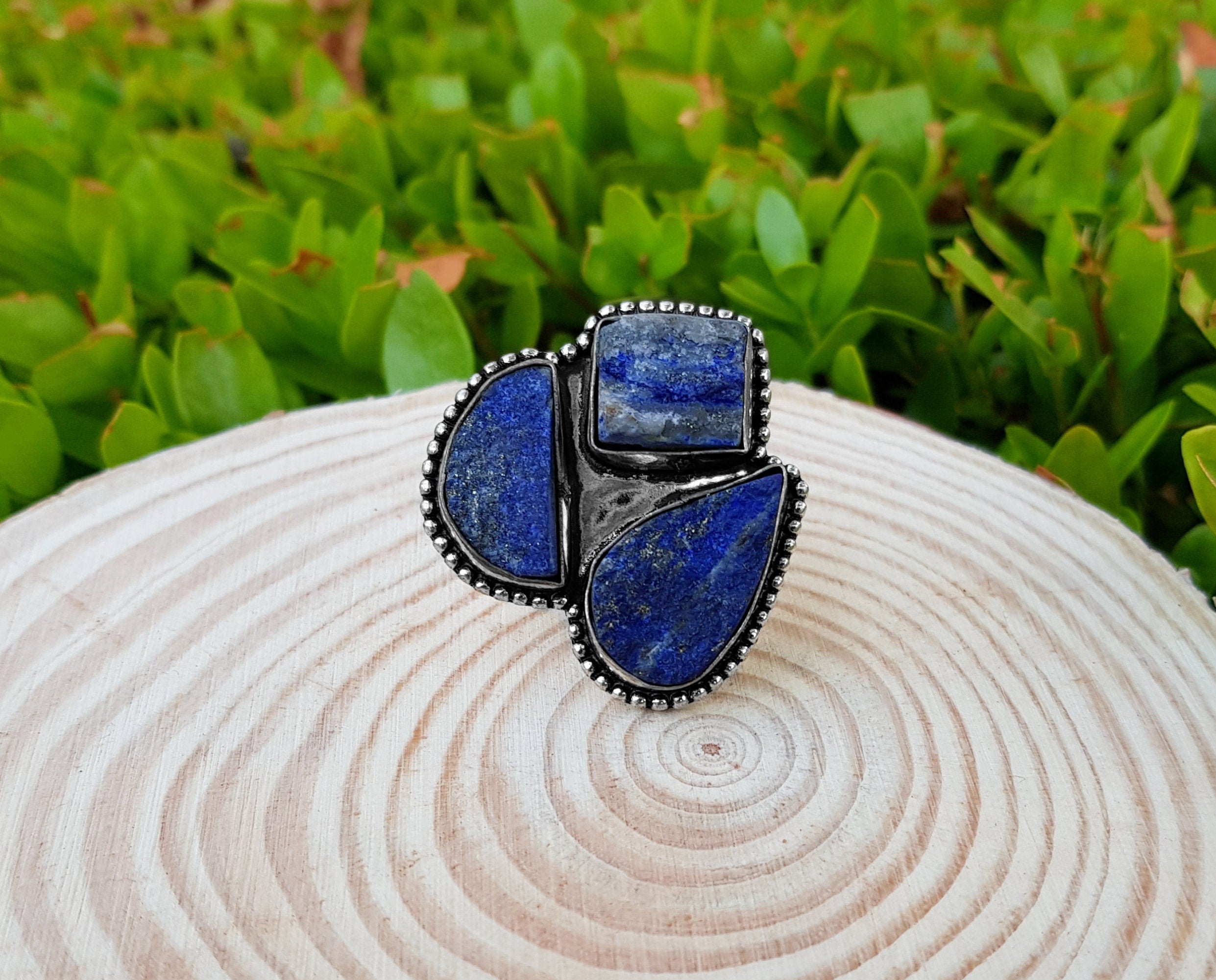 Raw lapis lazuli deals ring