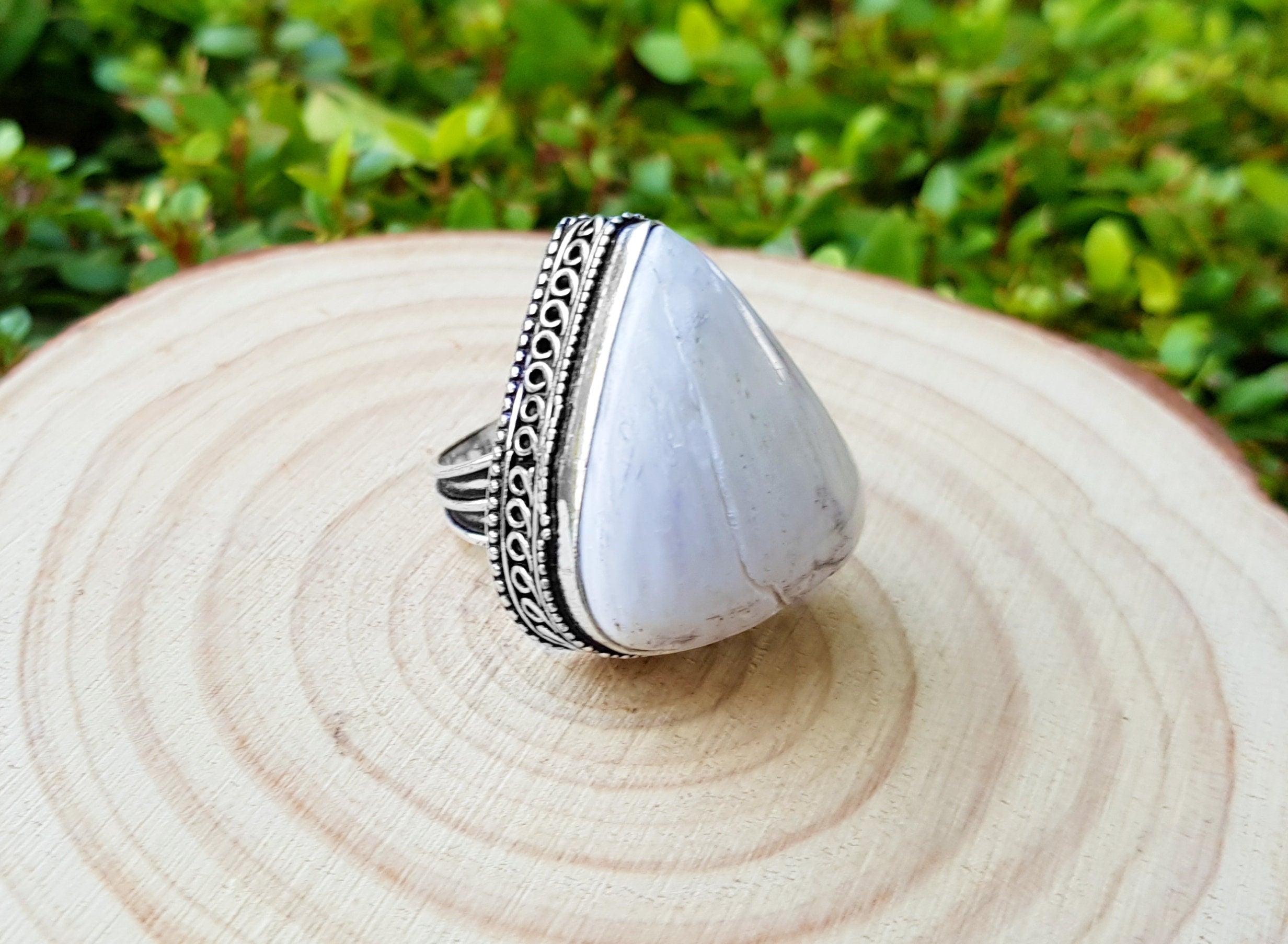 春夏新作 STRONG RING 16号（WHITE AGATE） アクセサリー