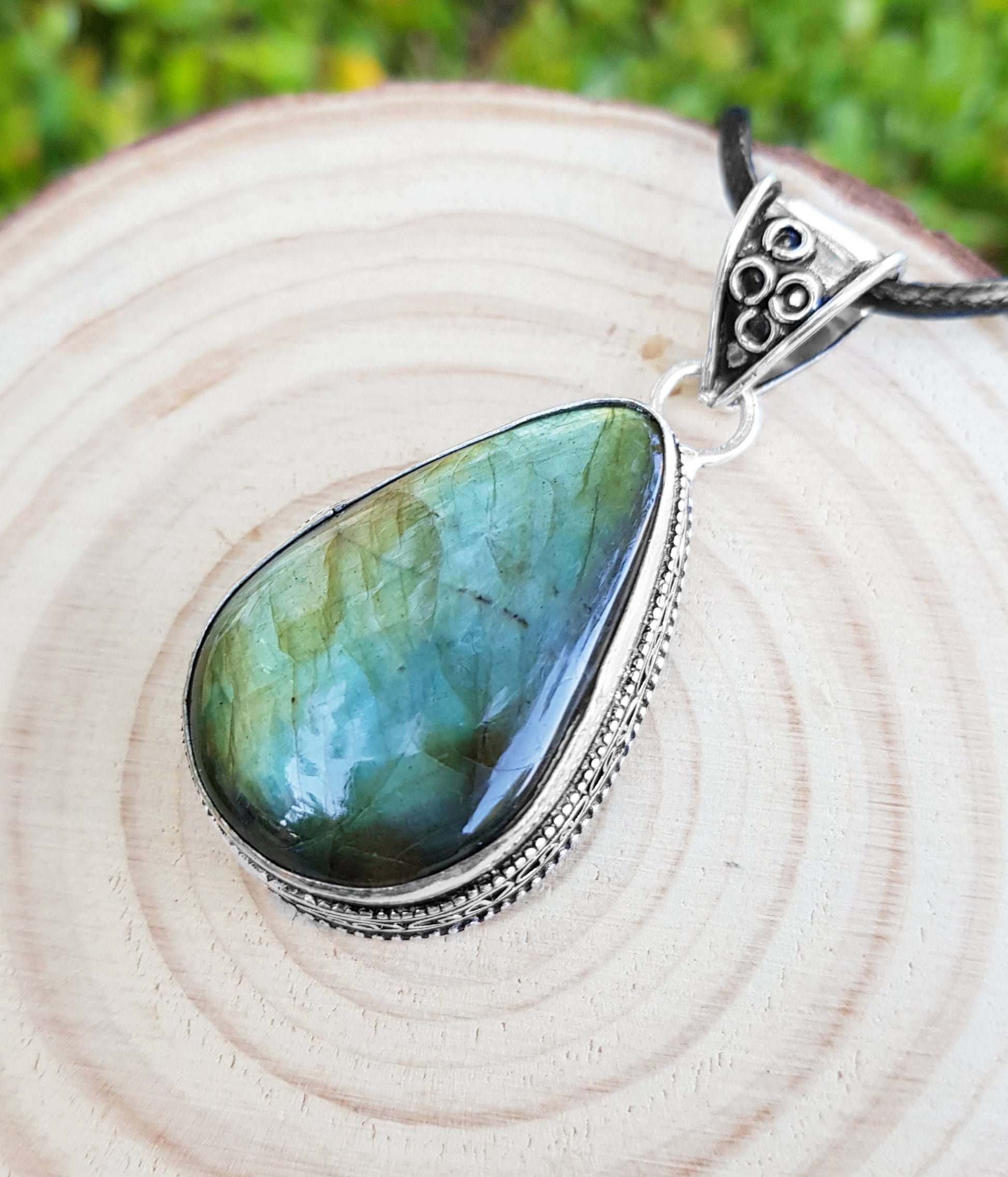 Natural Labradorite Necklace In Sterling Silver Statement Necklace Unique Jewelry One Of A Kind Gift
