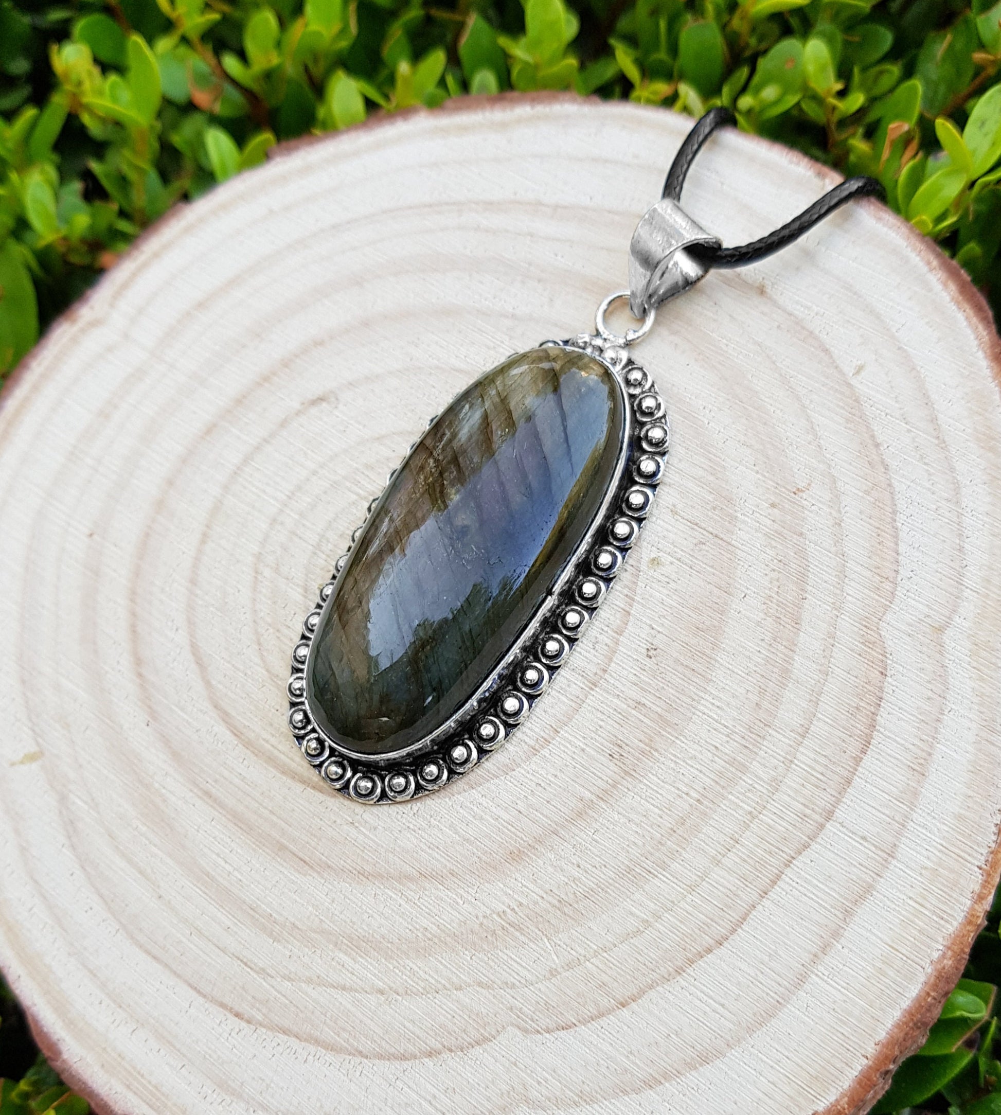Big Labradorite Pendant In Sterling Silver Statement Necklace Boho Pendant One Of A Kind Gift
