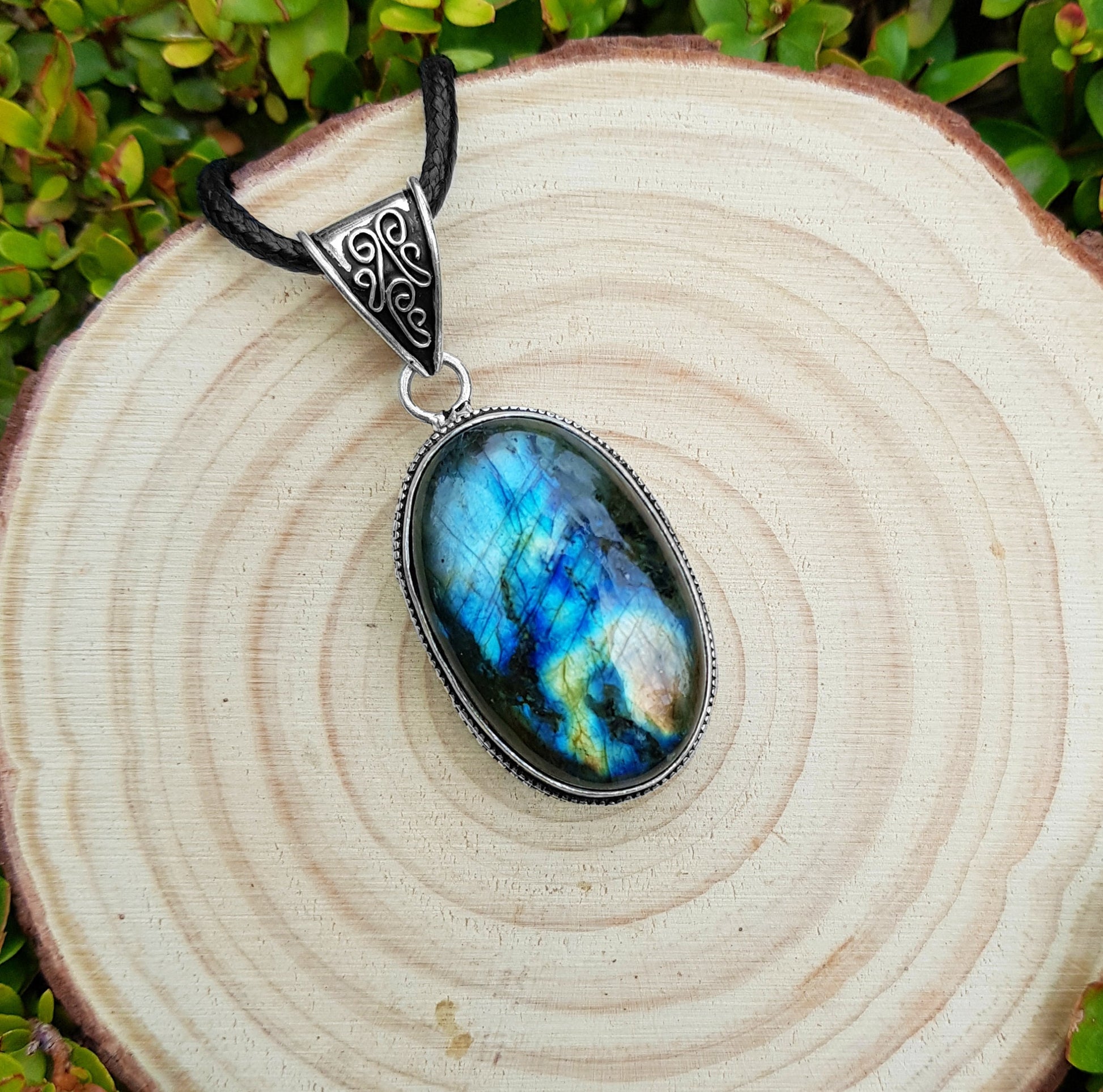 Oval Labradorite Pendant In Sterling Silver Statement Pendant Boho Jewellery Unique Gift One Of A Kind Jewellery