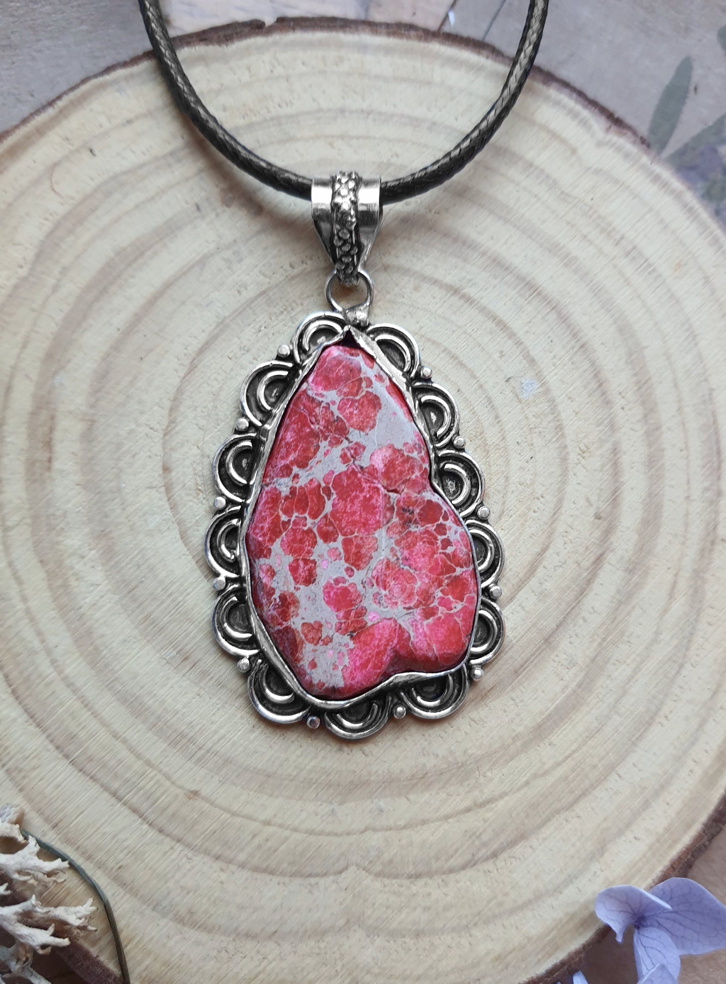 Sea Sediment Jasper Pendant In Sterling Silver One Of A Kind Necklace