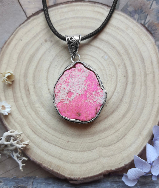 Sea Sediment Jasper Pendant In Sterling Silver One Of A Kind Necklace