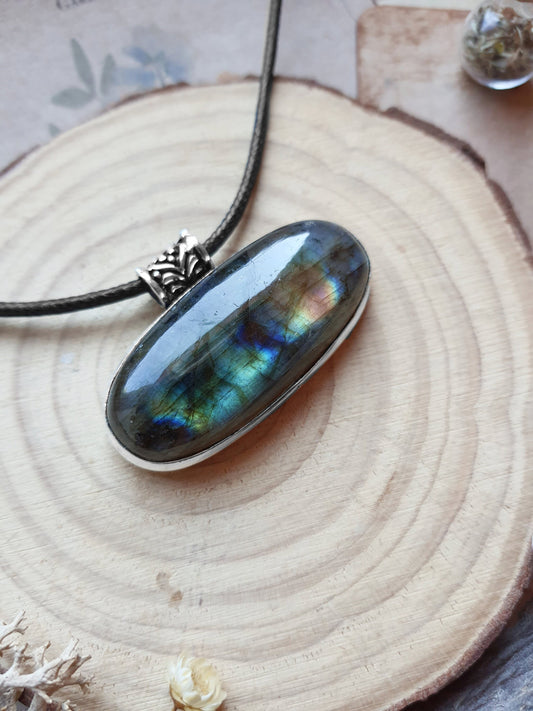 Vibrant Labradorite Pendant In Sterling Silver Statement Pendant Boho Jewellery Unique Gift One Of A Kind Jewellery