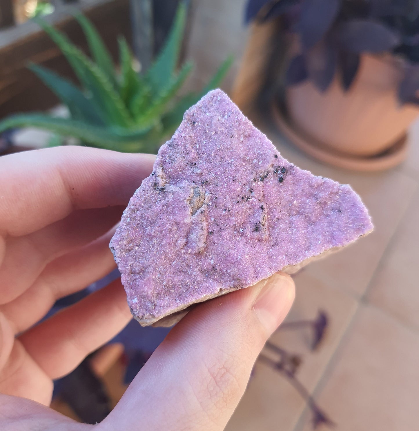 Pink Cobalt Calcite Druzy Raw Natural Clusters Mineral Specimen 200g