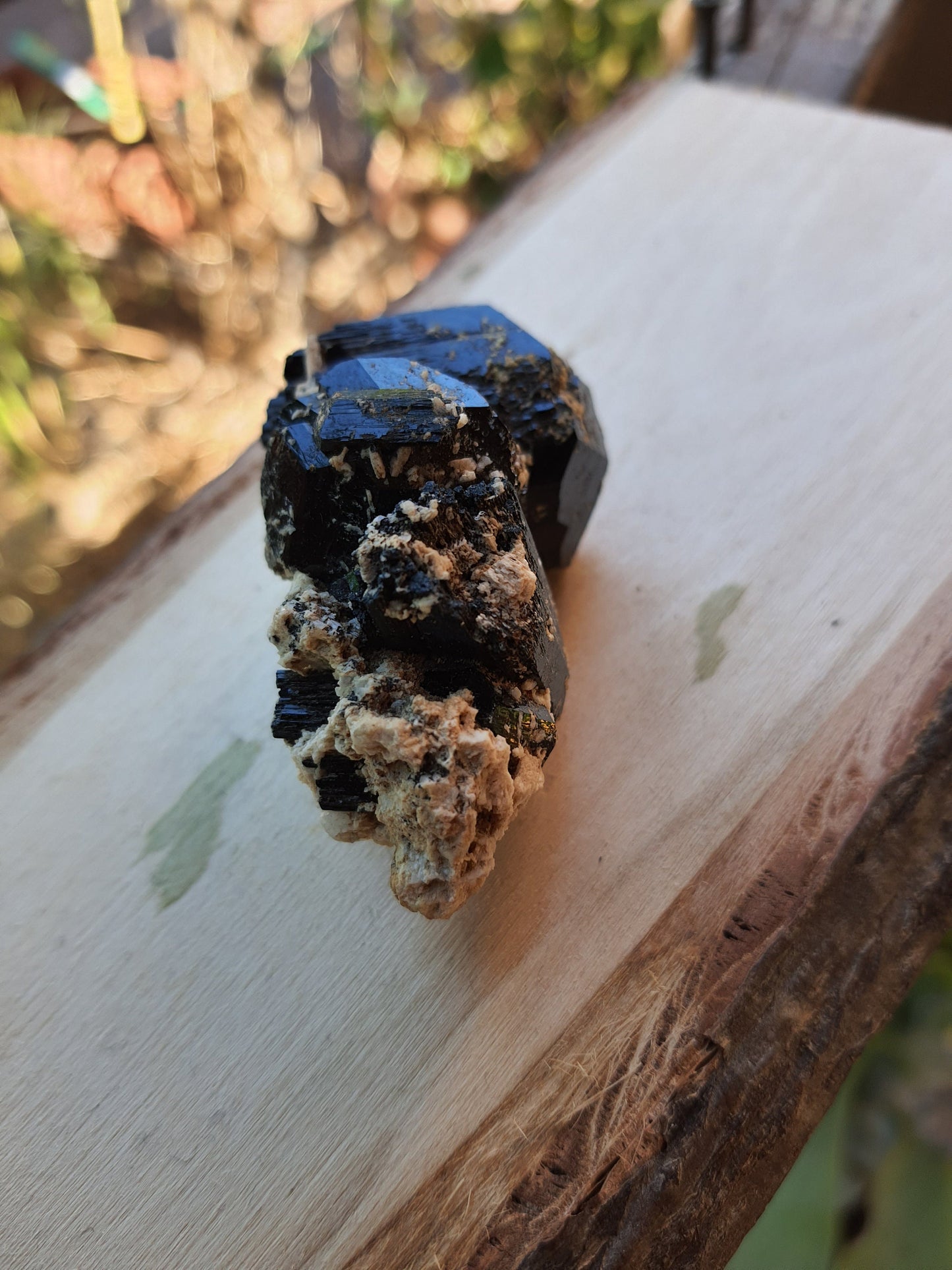 Tourmaline With Orthoclase Feldspar Natural Specimen From Malawi, Raw Tourmaline crystal, 79g