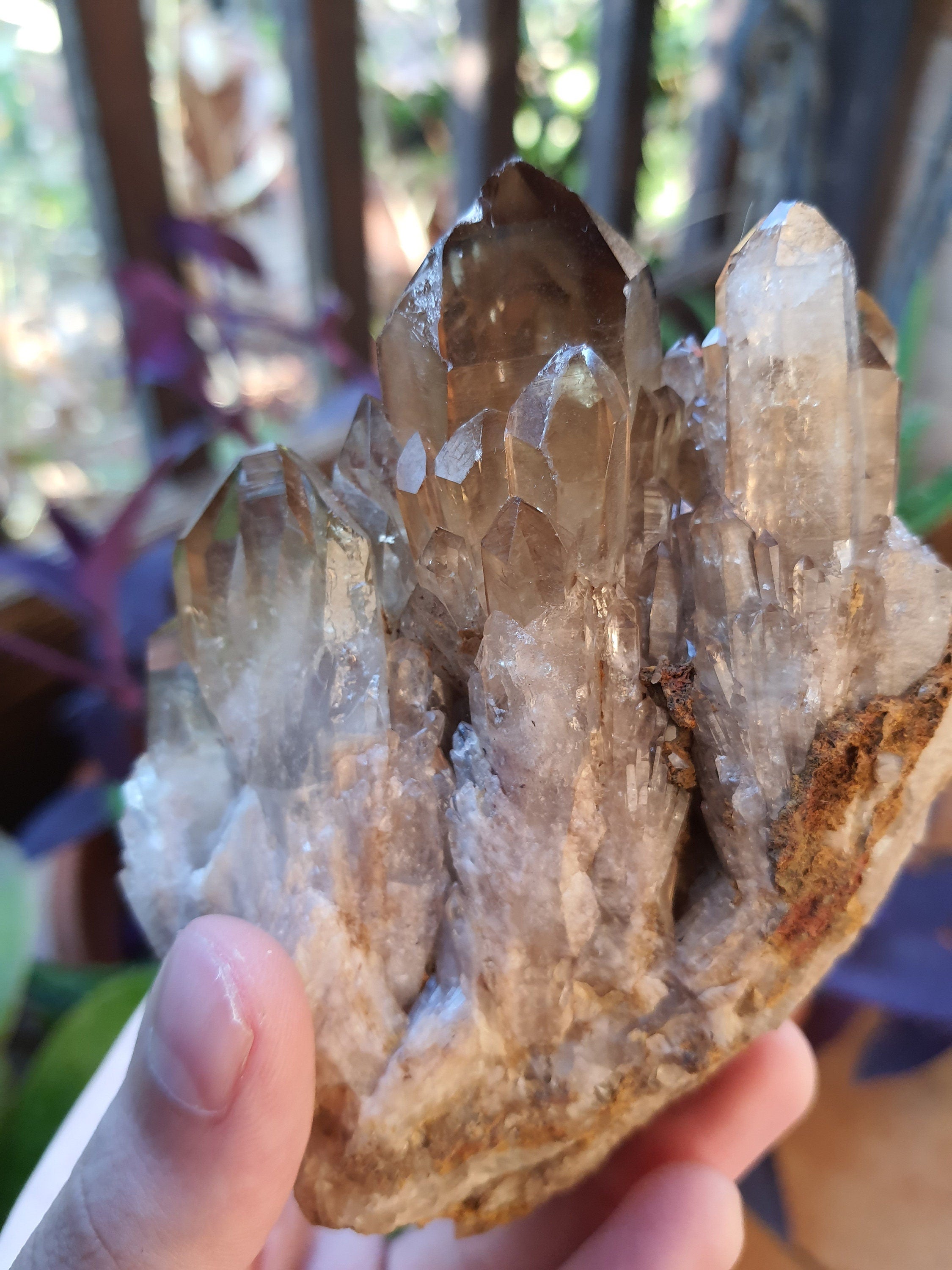 High Grade popular Kundalini Congo Citrine Cluster, Untreated Elestial Crystal Citrine