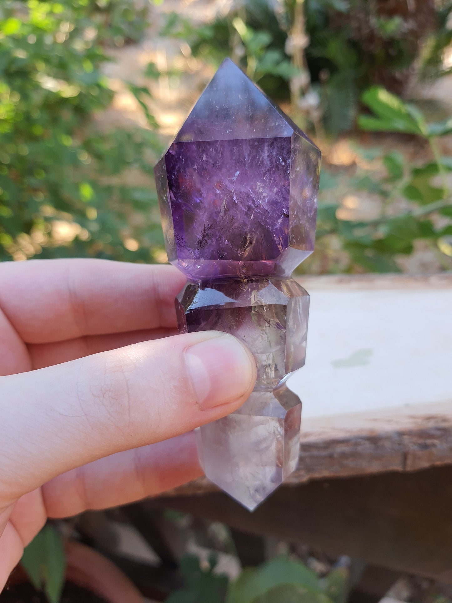 AAA+  Amethyst Scepter 176g Double Terminated Amethyst Wand,  Carved Natural Amethyst Specimen