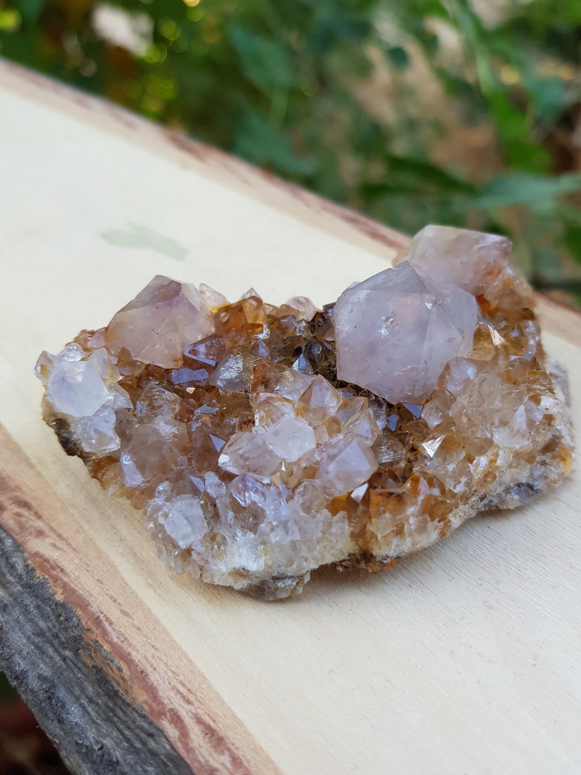 A++ Natural Quartz And Citrine Cluster Top Grade Mineral Specimen 80g