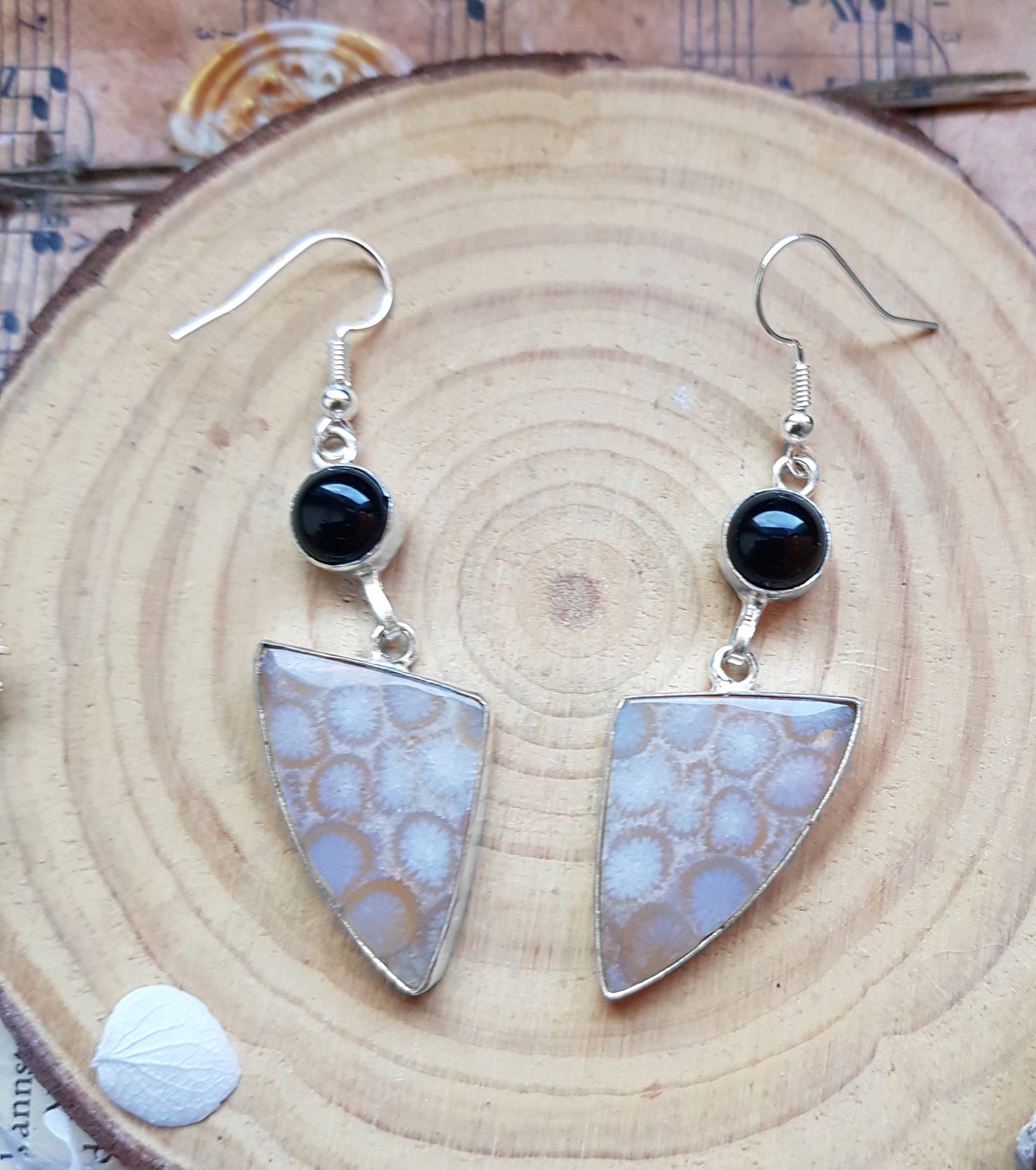 Black Onyx Statement Earrings Dangle Earrings In Sterling Silver Unique Gift For Women GypsyJewelry