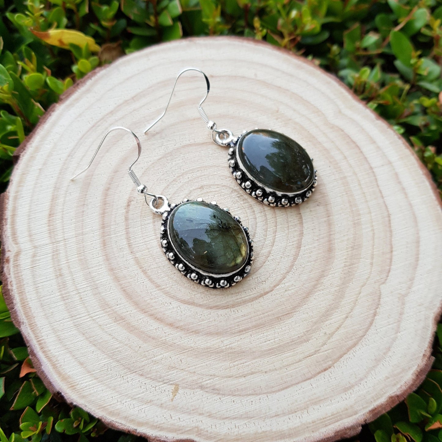 Natural Labradorite Earrings Sterling Silver Statement Earrings Boho Gemstone Earrings Ethnic Earrings One Of A Kind - LunarGem - 