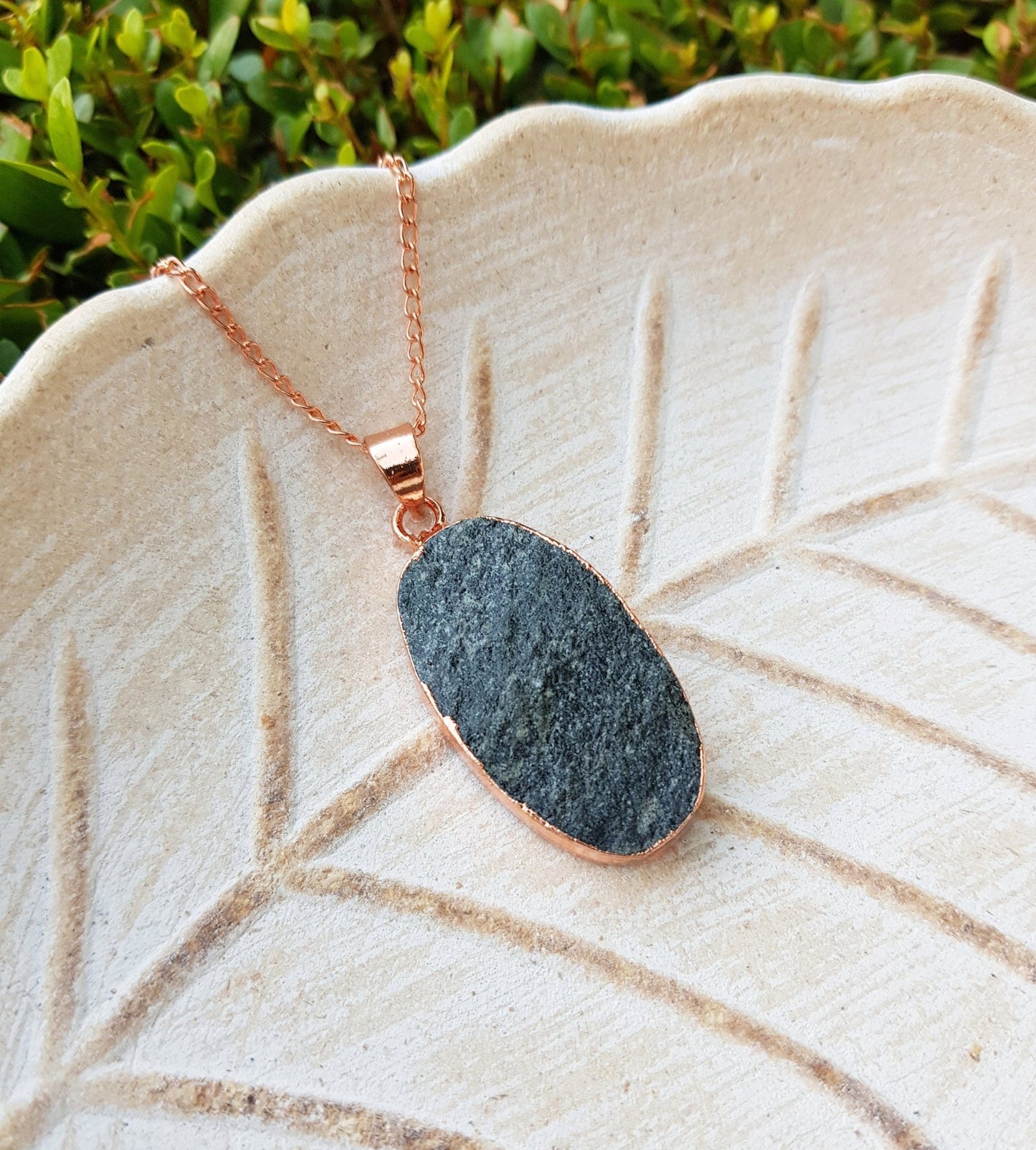 Raw Black Mica Copper Electroformed Pendant Unique Gift GypsyJewelry - LunarGem - Necklaces