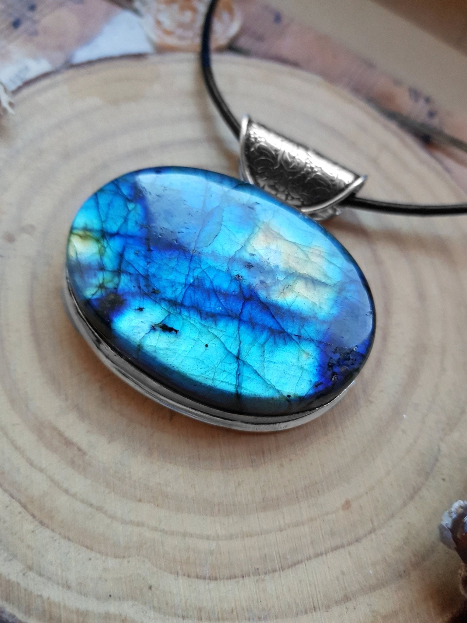 Top Grade Labradorite Pendant In Sterling Silver Statement Pendant Boho Jewellery GypsyJewelry Unique Gift For Women One Of A Kind Jewellery - LunarGem - 