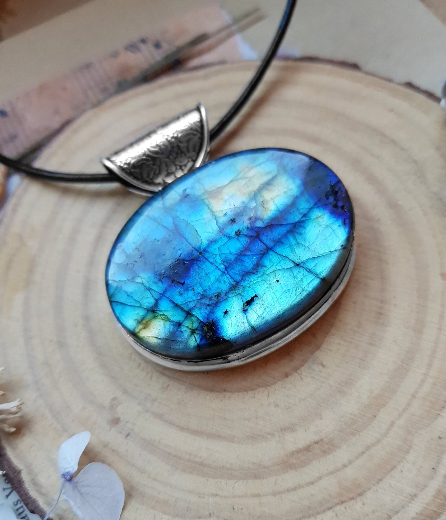 Top Grade Labradorite Pendant In Sterling Silver Statement Pendant Boho Jewellery GypsyJewelry Unique Gift For Women One Of A Kind Jewellery - LunarGem - 
