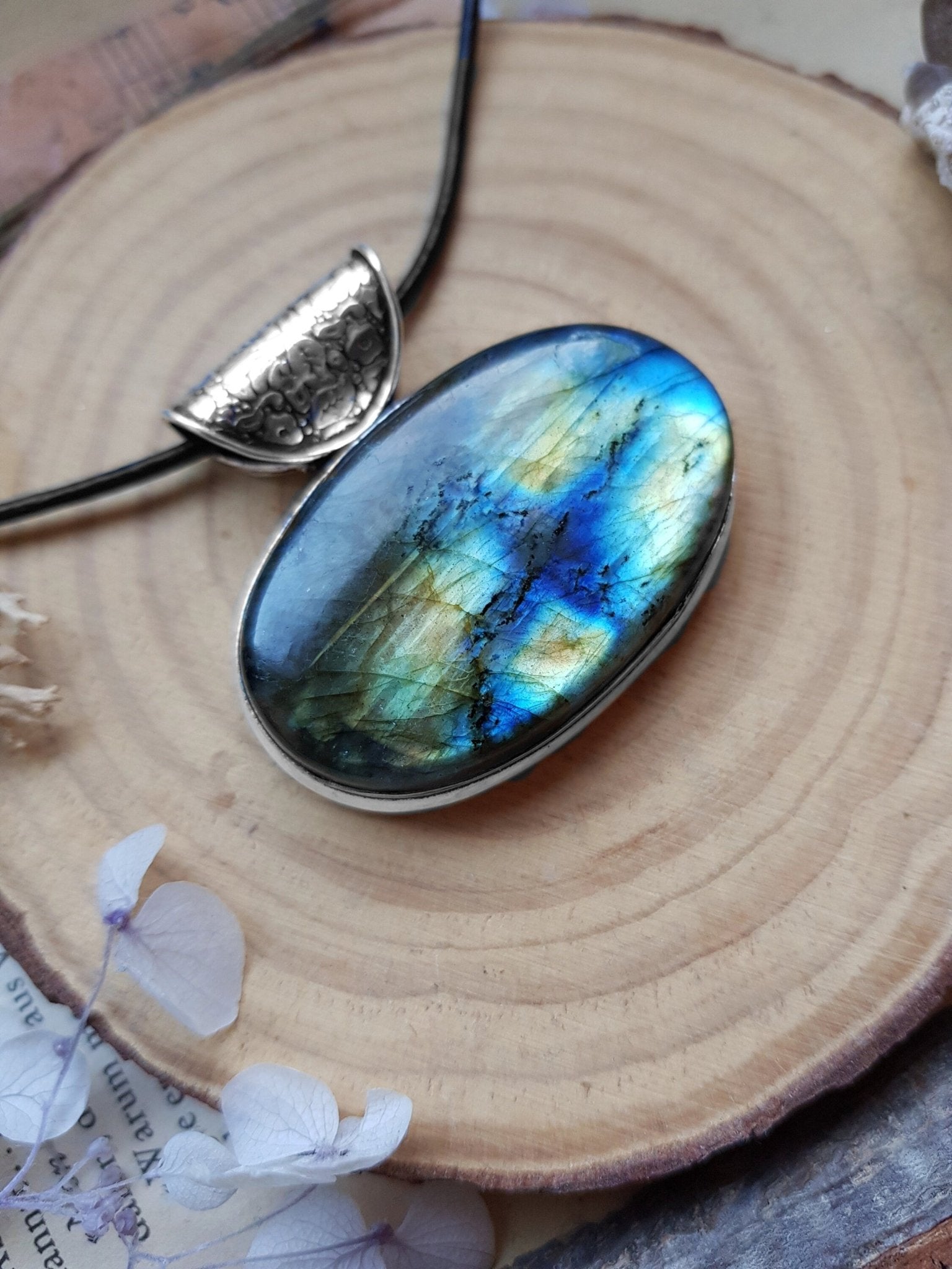 Top Grade Labradorite Pendant In Sterling Silver Statement Pendant Boho Jewellery GypsyJewelry Unique Gift For Women One Of A Kind Jewellery - LunarGem - 